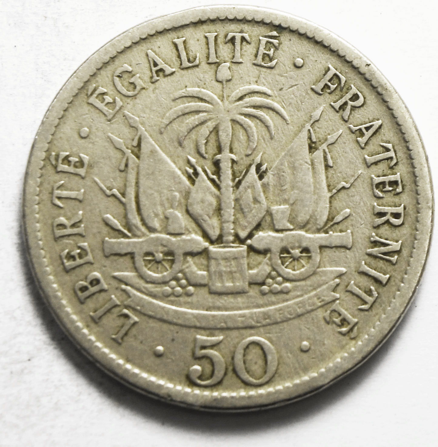 1908 Haiti 50 Centimes KM# 56 Copper Nickel Coin