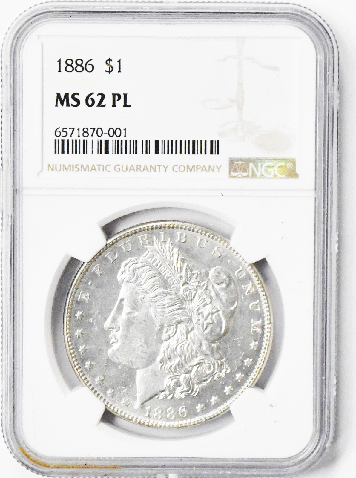 1886 $1 Morgan Silver One Dollar MS62 PL NGC  Philadelphia VAM 1A Top 100
