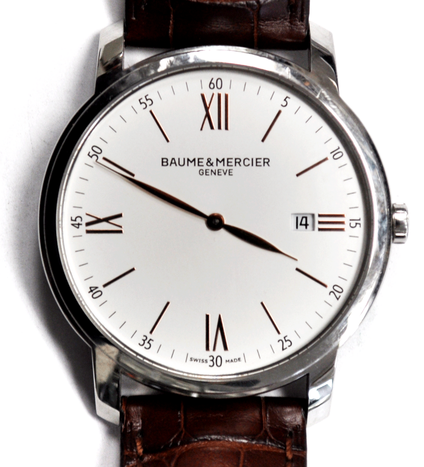 Men's Baume Mercier Classima White Dial 41mm Stainless 65493 42mm Quartz