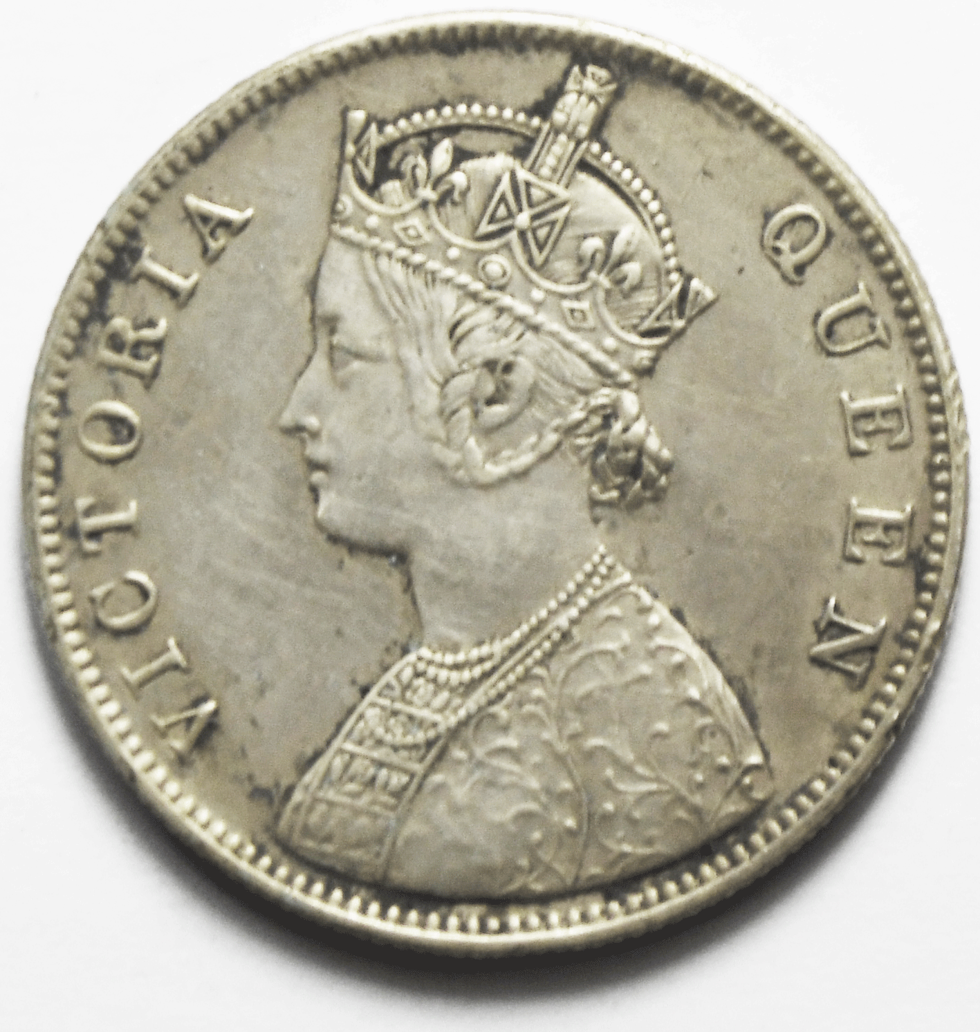 1862 India-British Silver One Rupee KM# 473.1