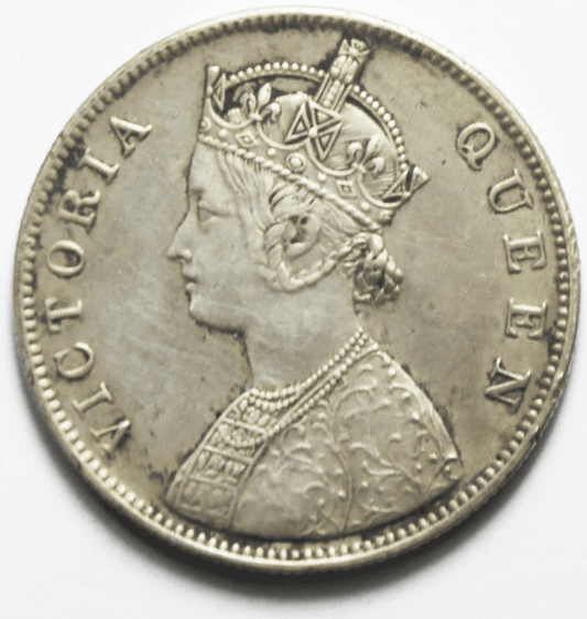 1862 India-British Silver One Rupee KM# 473.1