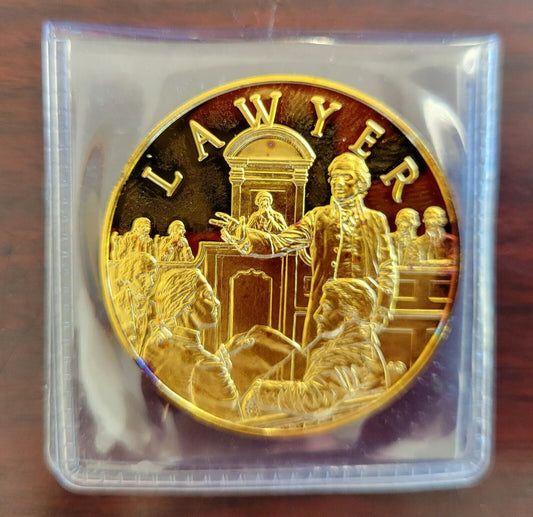 1976 Franklin Mint Lawyer Medal  Genius of Thomas Jefferson Sterling Medal