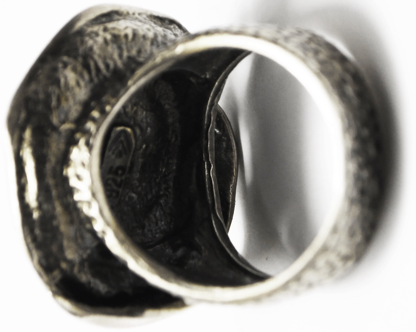 Sterling Silver Silpada R1927 Spiral Swirl Oxidized Ring 23mm Size 7