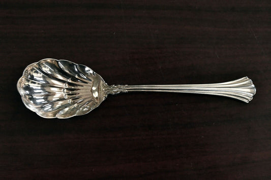 Eighteenth Century by Reed & Barton Sterling 6 1/4" Shell Sugar Spoon 1.3 oz.