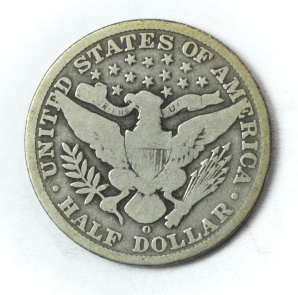 1906 O 50c Barber Silver Half Dollar Fifty Cents US New Orleans