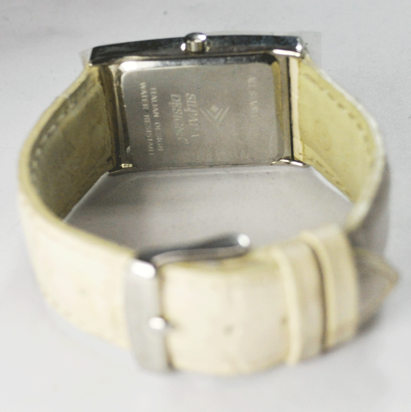 Silpada Italian Designs Wristwatch 25mm Stainless Hooded Lugs Quartz Vera Pelle