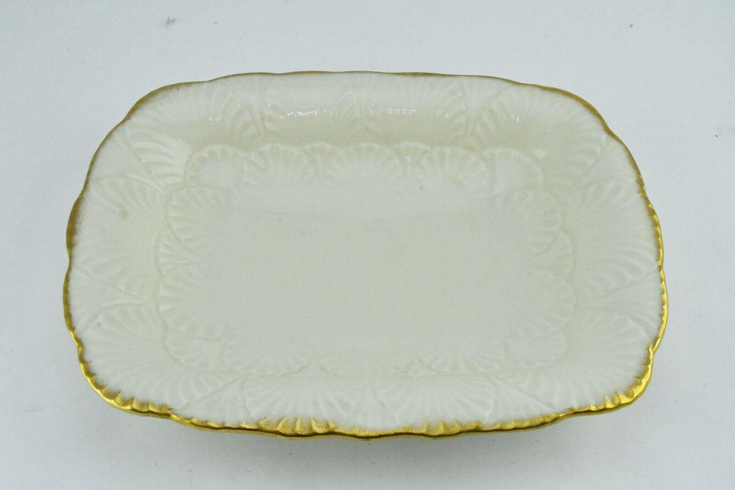 Lenox Gold Trimmed Porcelain Bread Serving Plate 8 1/2' x 6 3/4"