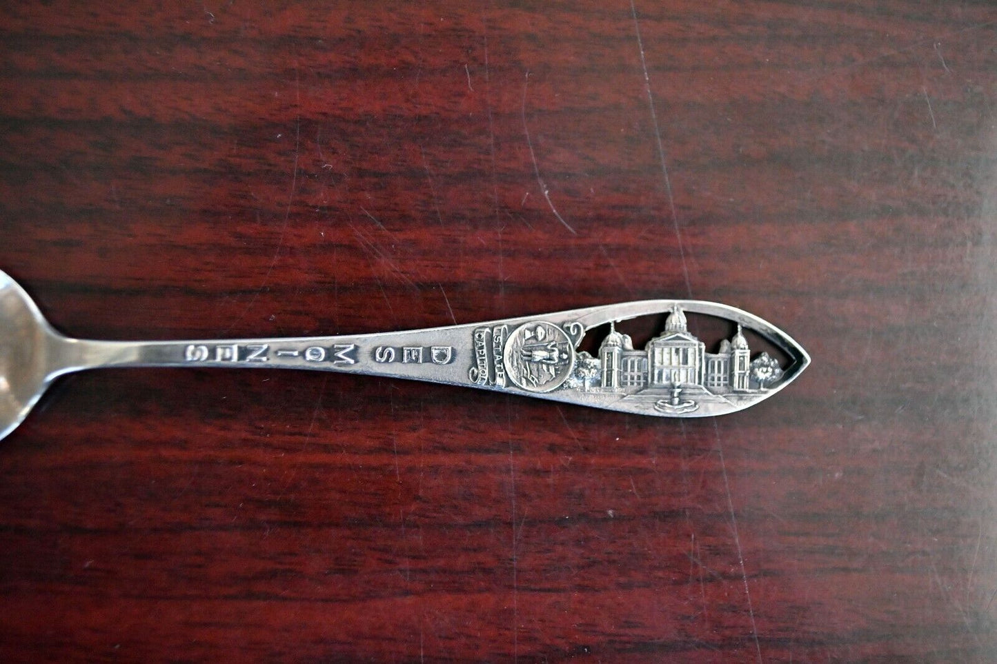 Des Moines Iowa Sterling 5 5/8" State Capital Souvenir Spoon .59 oz. by Robbins