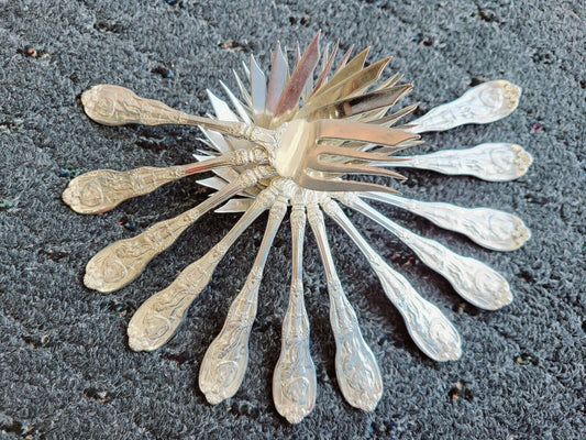 Mythologique by Gorham Sterling Fish Fork / Salad Fork Beaded Back 6"