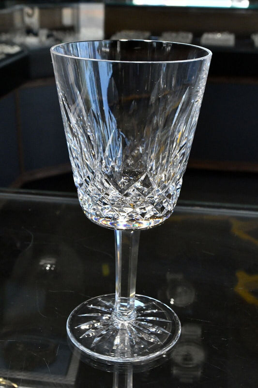 Lismore by Waterford 24% Lead Crystal 6 7/8" Water Goblet Wine Glass Ireland