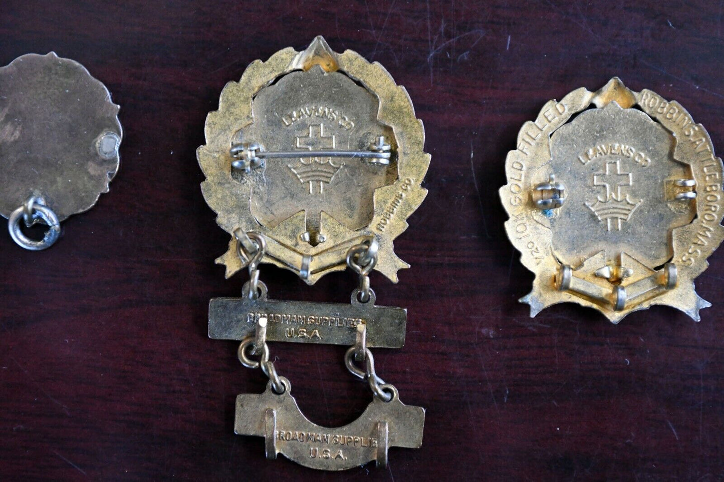 Congregational Sunday School Pin Set Christian Baptist 2nd, 3rd, 4th Year GF