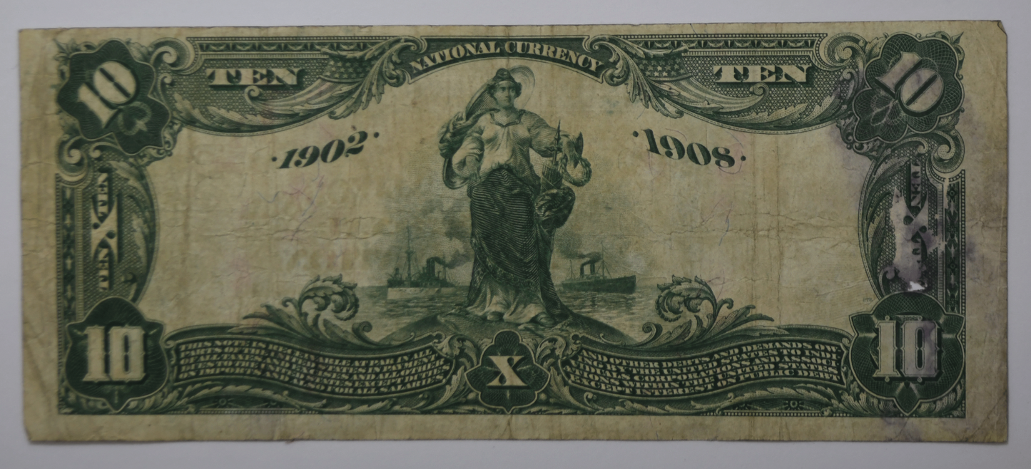 1902 $10 Bank of California National Assoc SF Currency Note 9655 E764409B