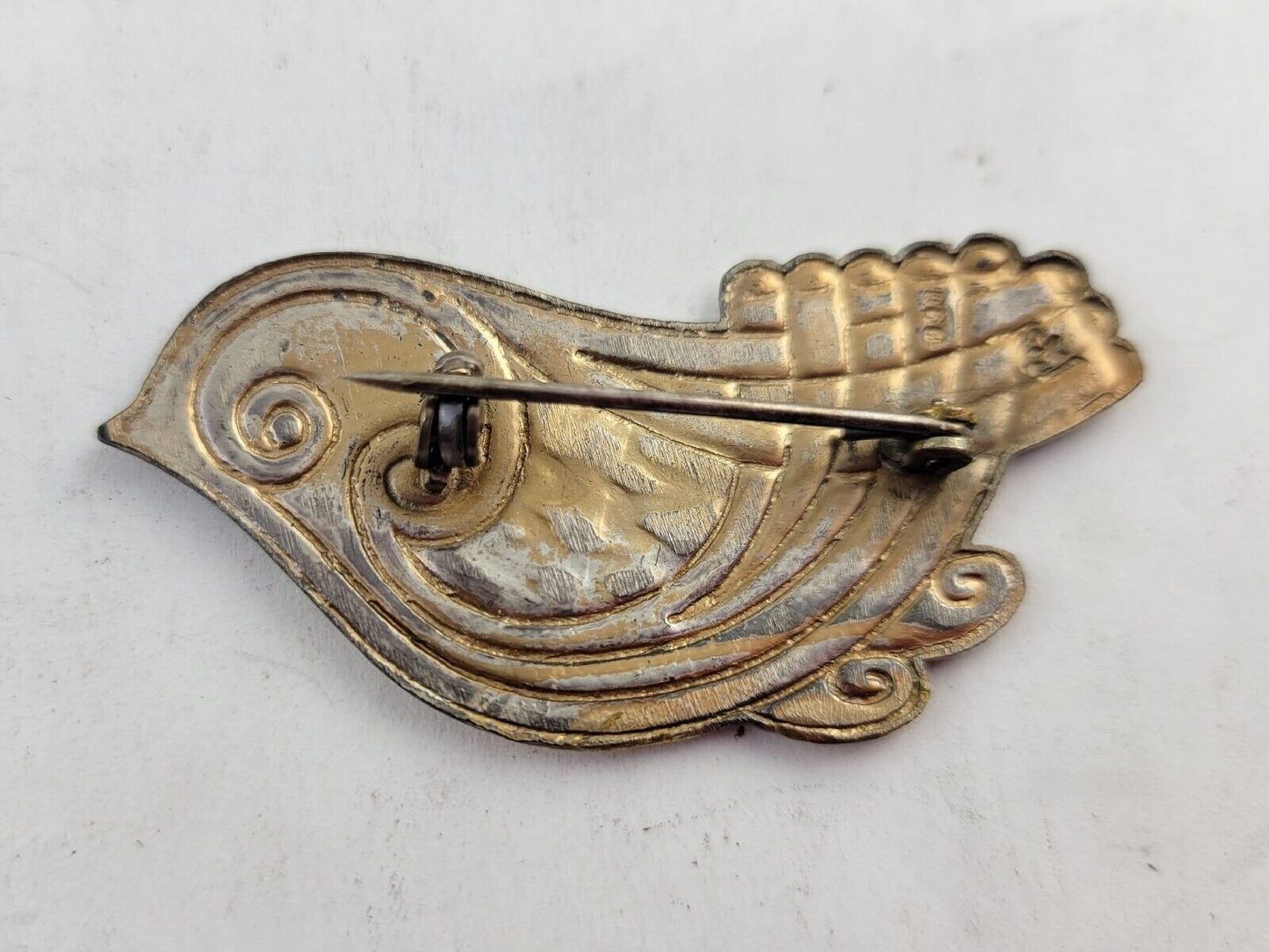 Tara Ware Dublin Ireland Celtic Sterling Guilloche Enamel Bird Brooch Boxed