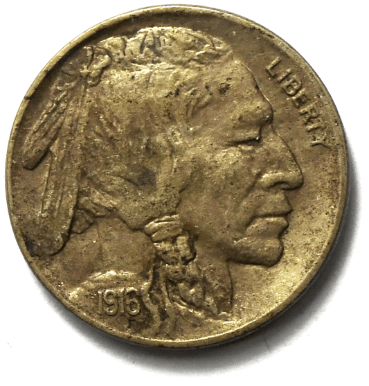 1916 D 5c Buffalo Nickel Rare Five Cents US Coin Denver