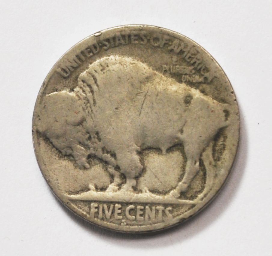 1925 S 5c Buffalo Nickel Five Cents Rare US San Francisco