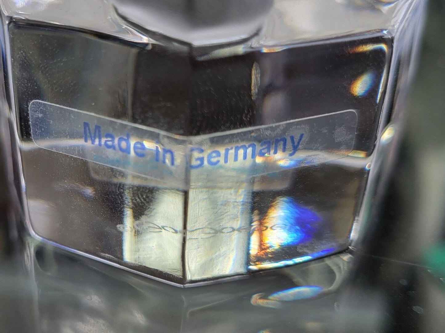 Elephant Frosted Crystal Clear Glass Figurine Paperweight Goebel Germany Vtg