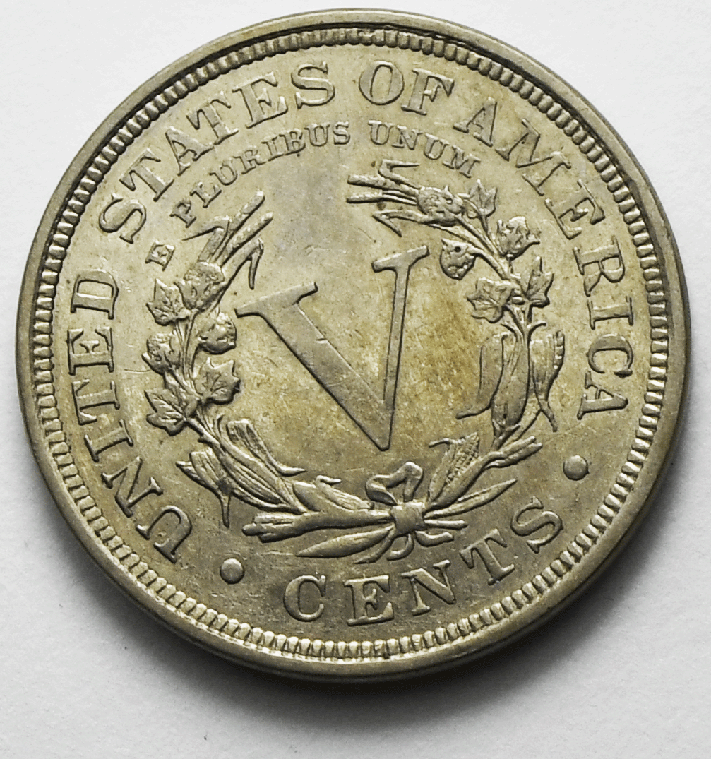 1903 5c V Liberty Nickel Five Cents Rare US Philadelphia AU