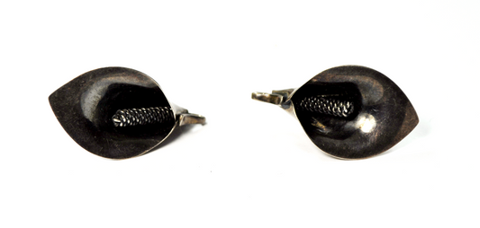Sterling Silver Nefrom Denmark Lily Clip One Earrings 32mm 925