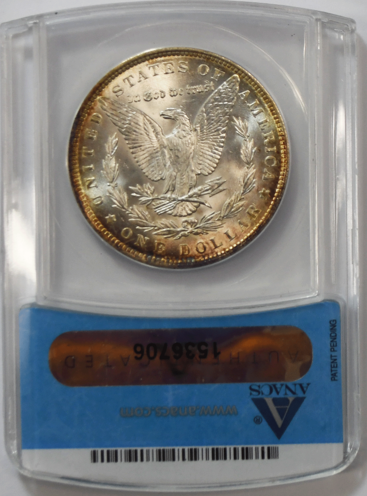 1890 $1 Morgan Silver One Dollar US Coin New Orleans ANACS MS64