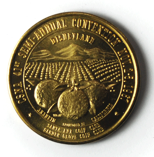 CSNA Anaheim CA Convention Numismatic 1967 Medal 40mm Disneyland