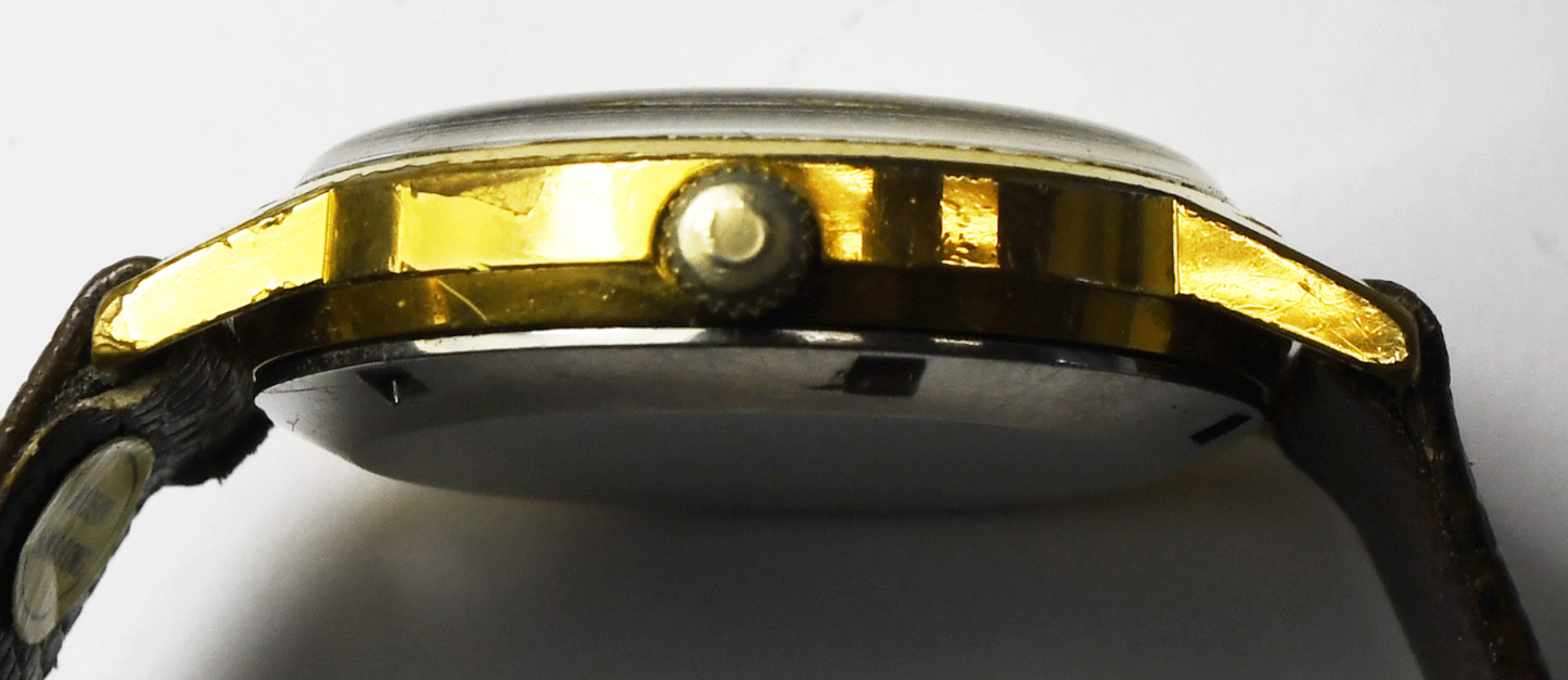 1973 Men's Omega Automatic Geneve Date 1012 GEP 35mm 166.0163 Not Running