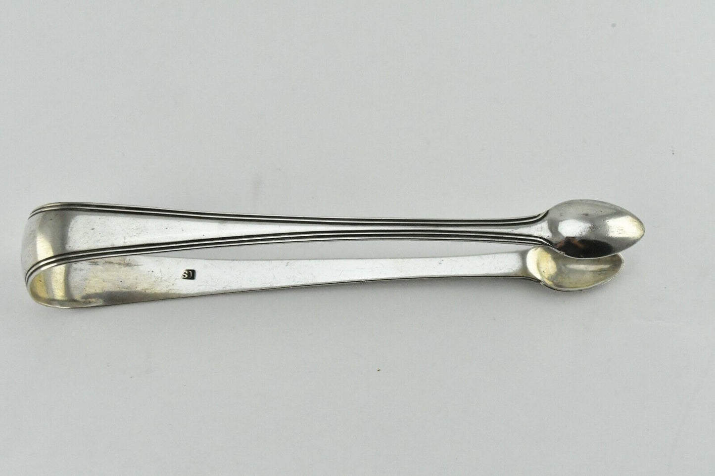 Vintage British Made Sterling Silver 5 1/2" Sugar Tongs .91oz.