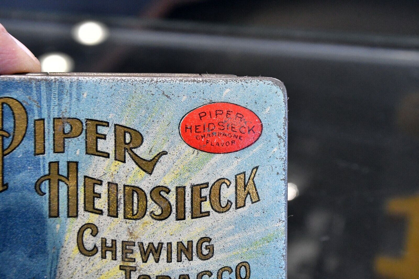 Piper Heidsieck Chewing Tobacco Champagne Flavor Tin Container 3" x 3" x 1/2"