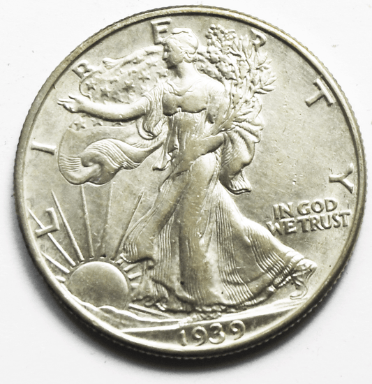 1939 D 50c Walking Liberty Half Dollar Fifty Cents Denver