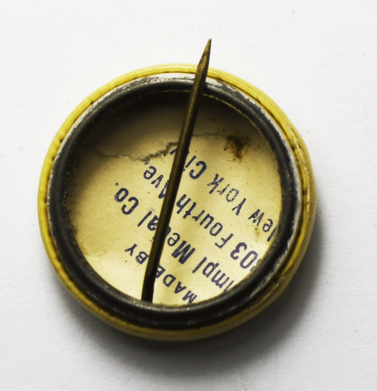 1935 Erasmus Hall School Brooklyn NY Cello Pinback Klimpl Medal Co 22mm