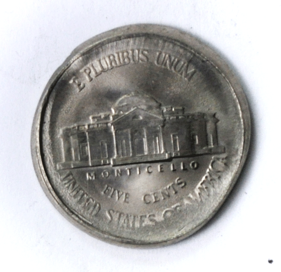5c Jefferson Nickel Five Cents Mint Error Broad Strike Die Cap Uncirculated