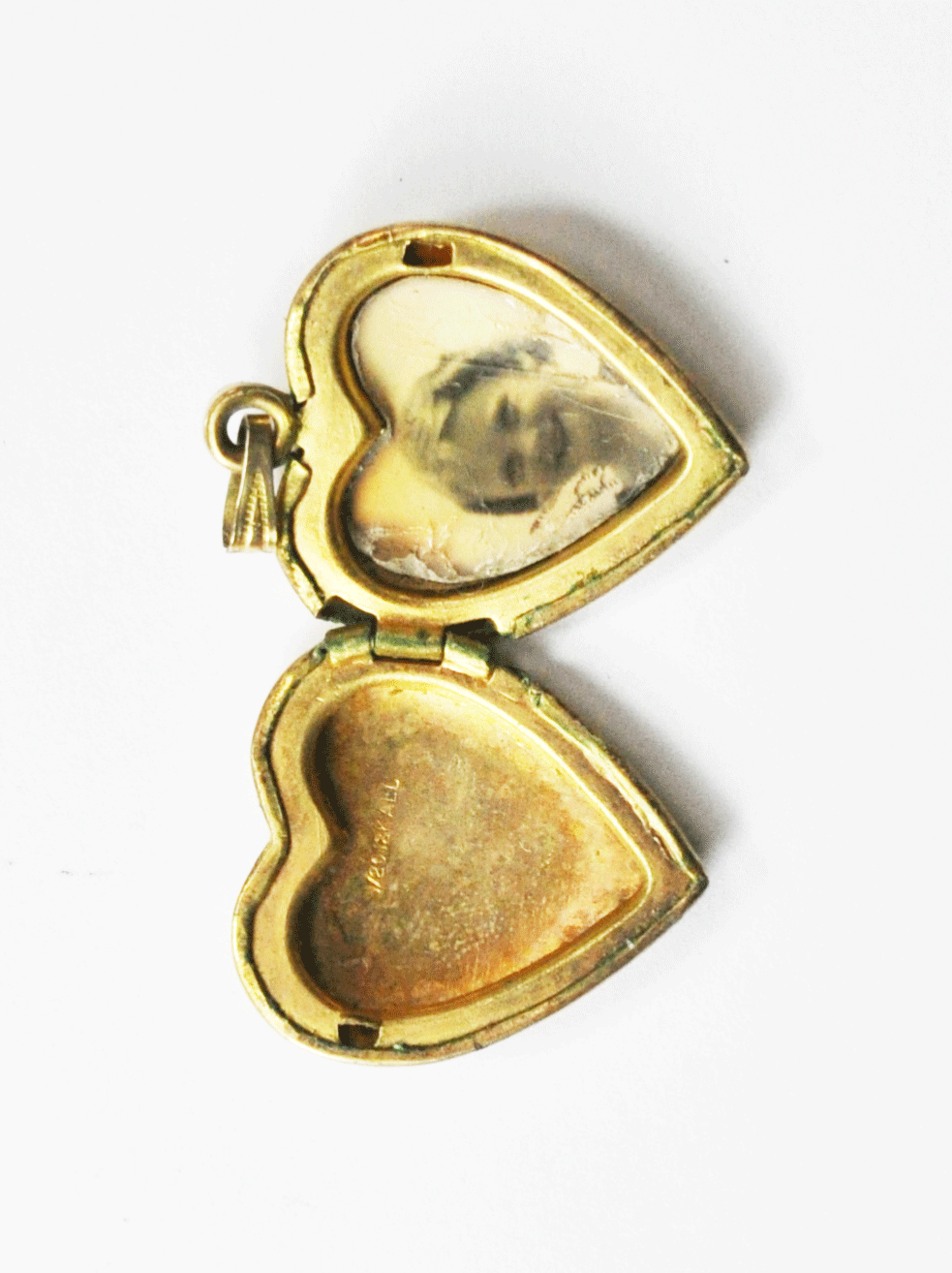 Gold Filled ALL Flower Heart Charm Locket Pendant 19mm x 23mm