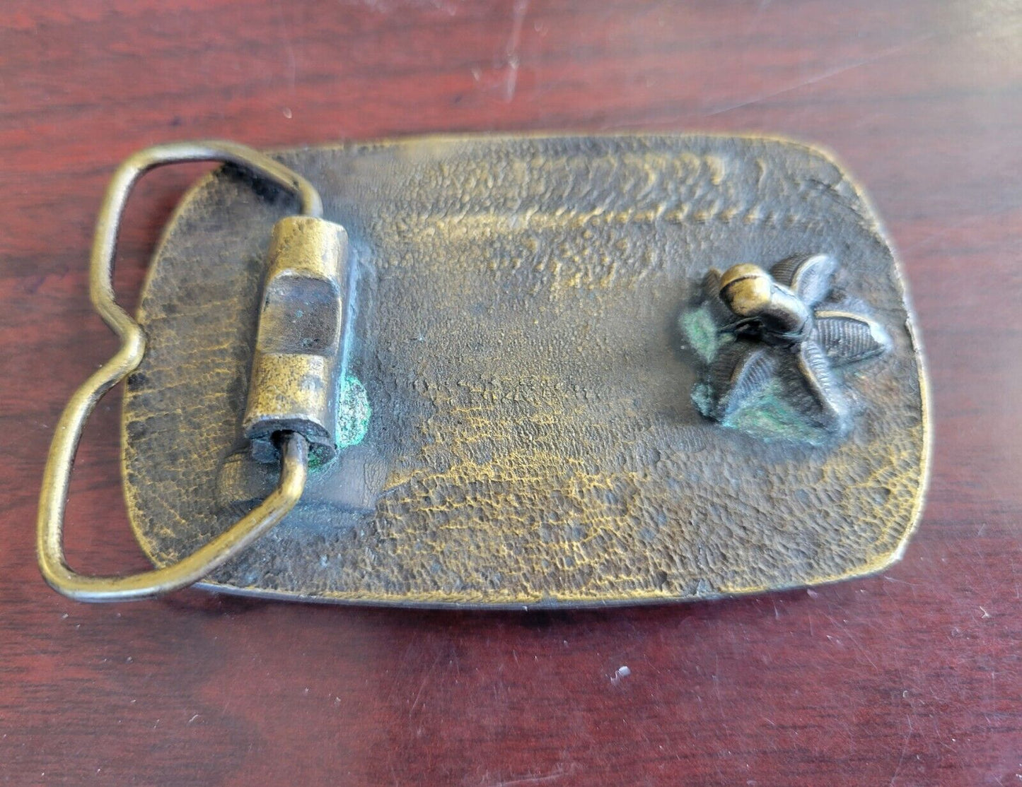 1982 Kansas Trapshooters Association State Shoot Solid Brass Belt Buckle USA