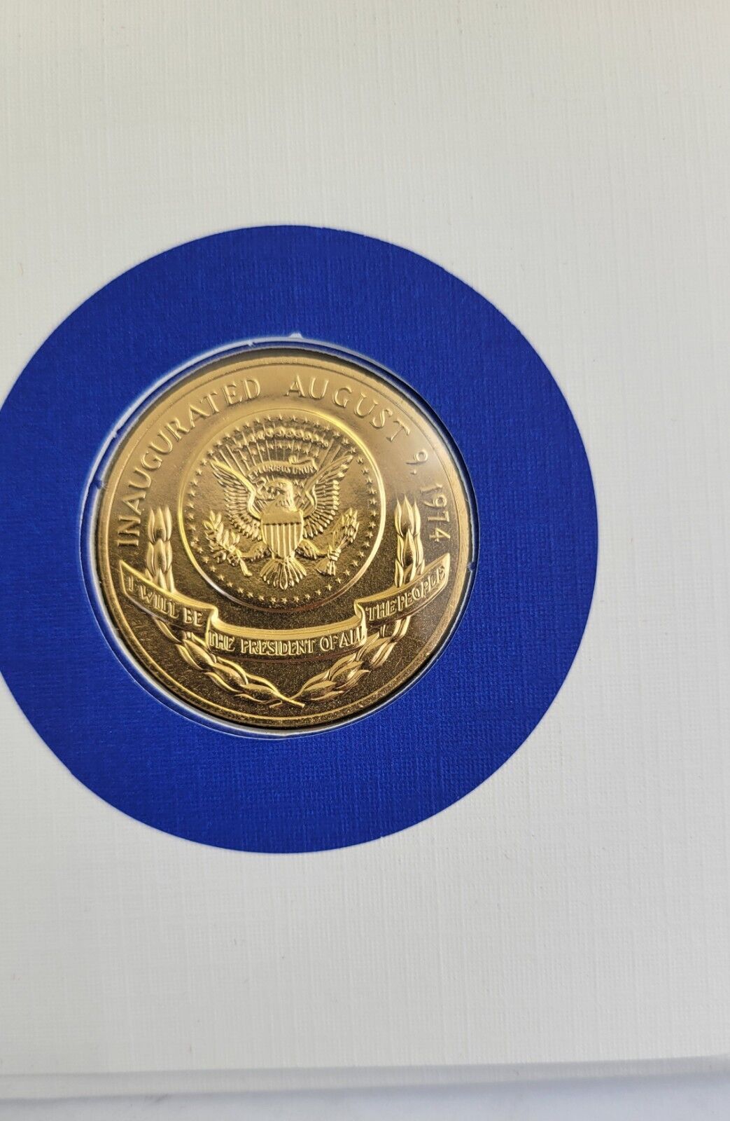 Gerald R Ford Presidential Covers Medal Postal Commemorative Society Gold Plated