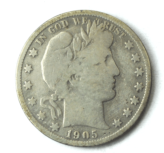 1905 S 50c Barber Silver Half Dollar Fifty Cents US San Francisco