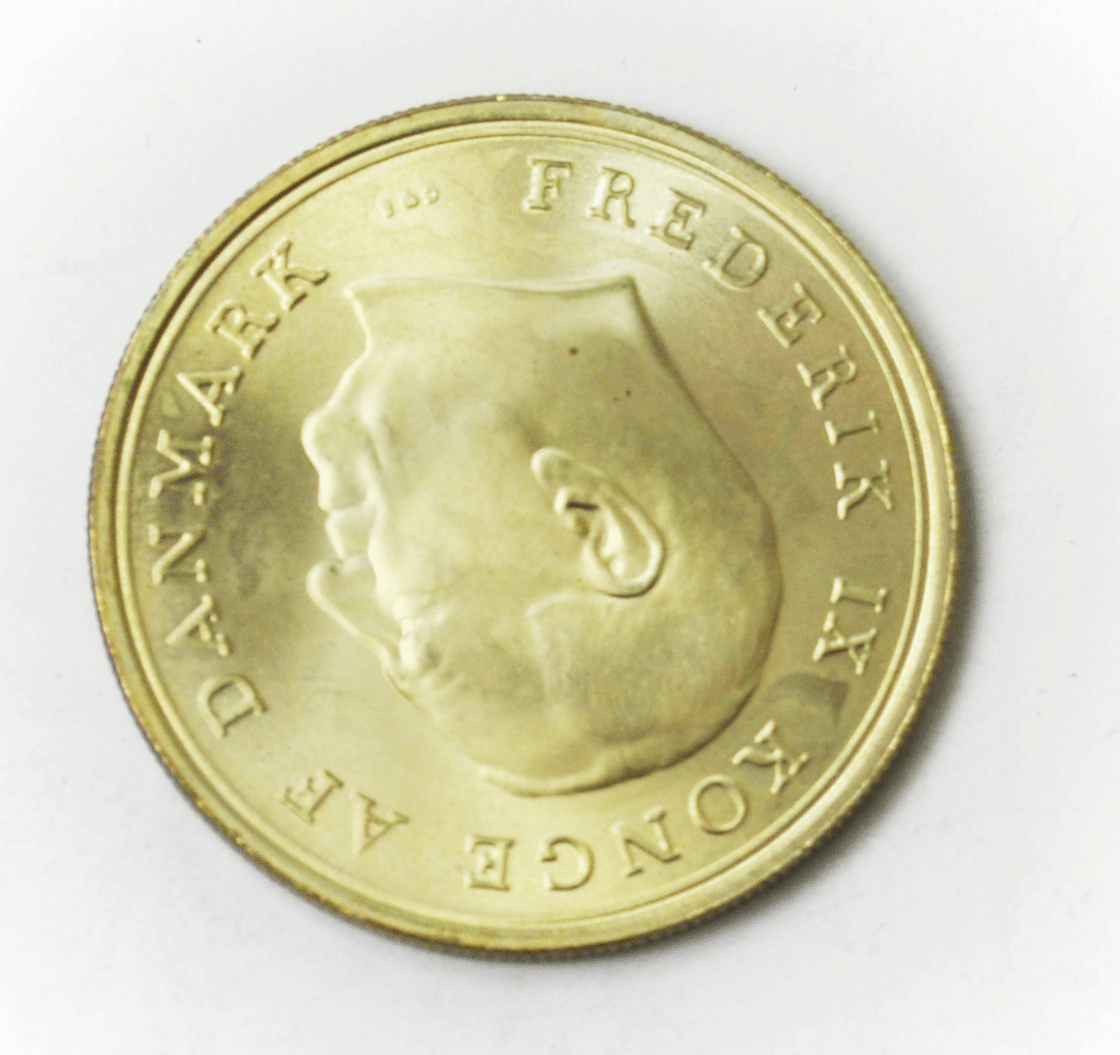 1967 (h) S; S Denmark 10 Ten Kroner Silver Coin Gem Uncirculated KM# 857