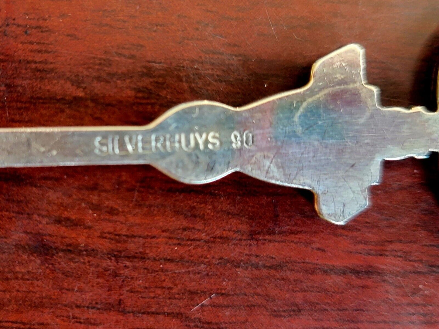 Vintage Silverhuys 90 - 9 Branch Silver plate Souvenir Spoon 4 7/8"