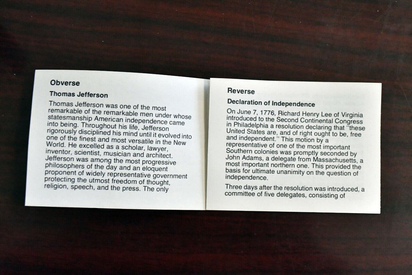 1976 American Revolution Bicentennial Declaration of Independence Sterling  31gr