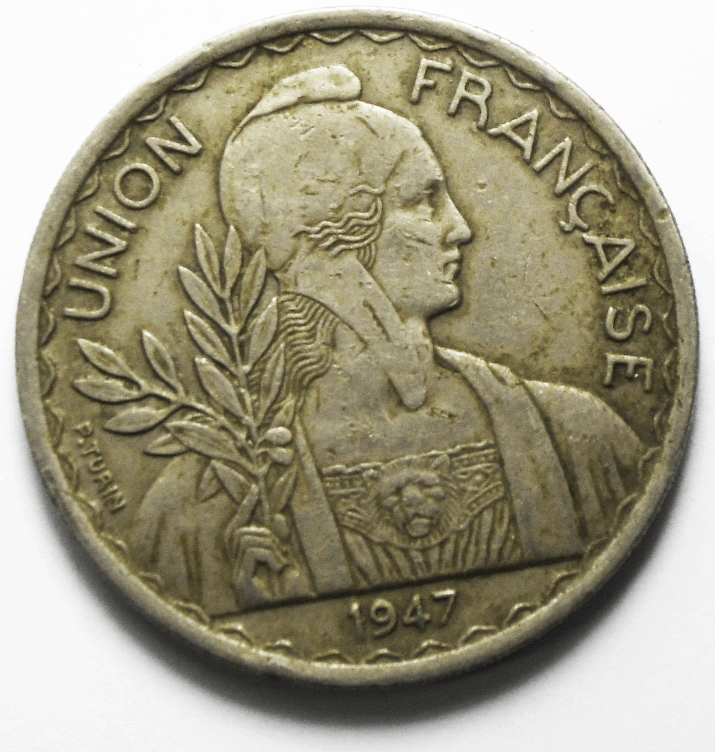 1947 French Indo-China Piastre Copper Nickel Coin