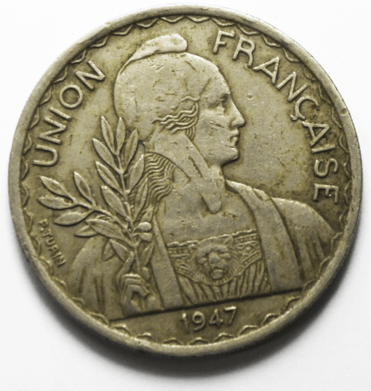 1947 French Indo-China Piastre Copper Nickel Coin