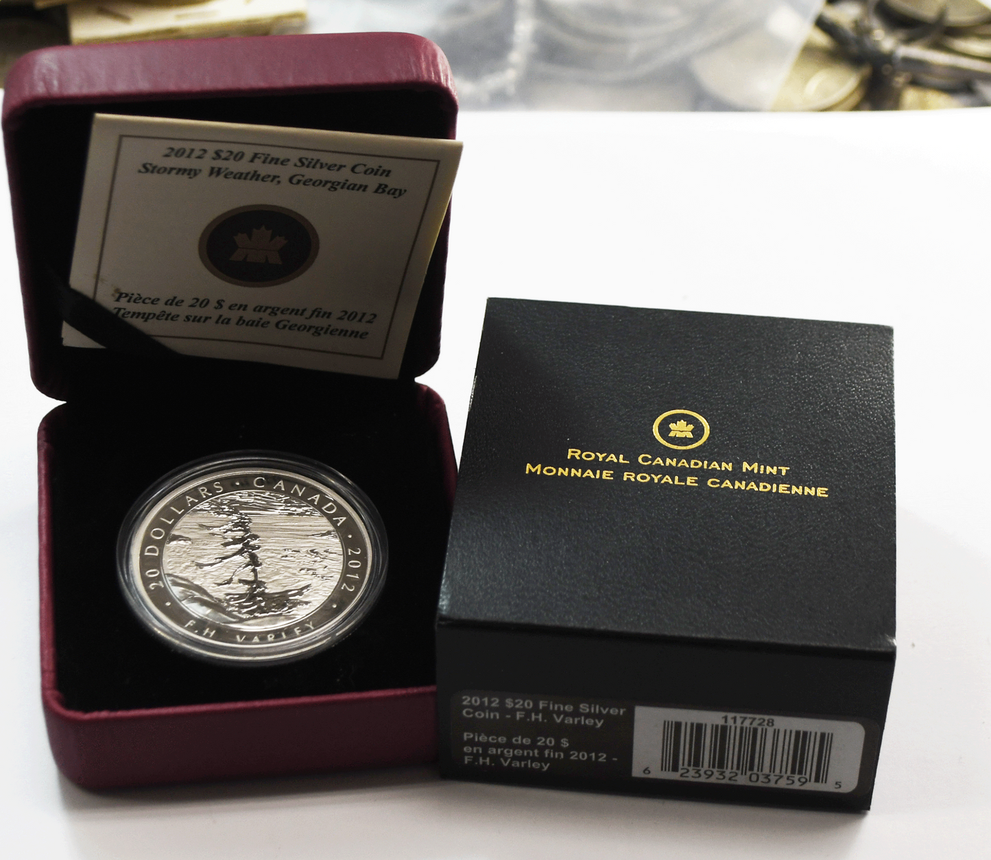 2012 Canada $20 Georgian Bay Stormy Weather .9999 Silver 1oz Proof Silver Coin