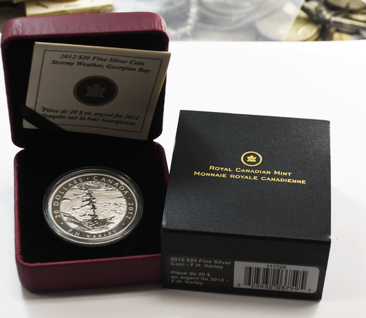 2012 Canada $20 Georgian Bay Stormy Weather .9999 Silver 1oz Proof Silver Coin