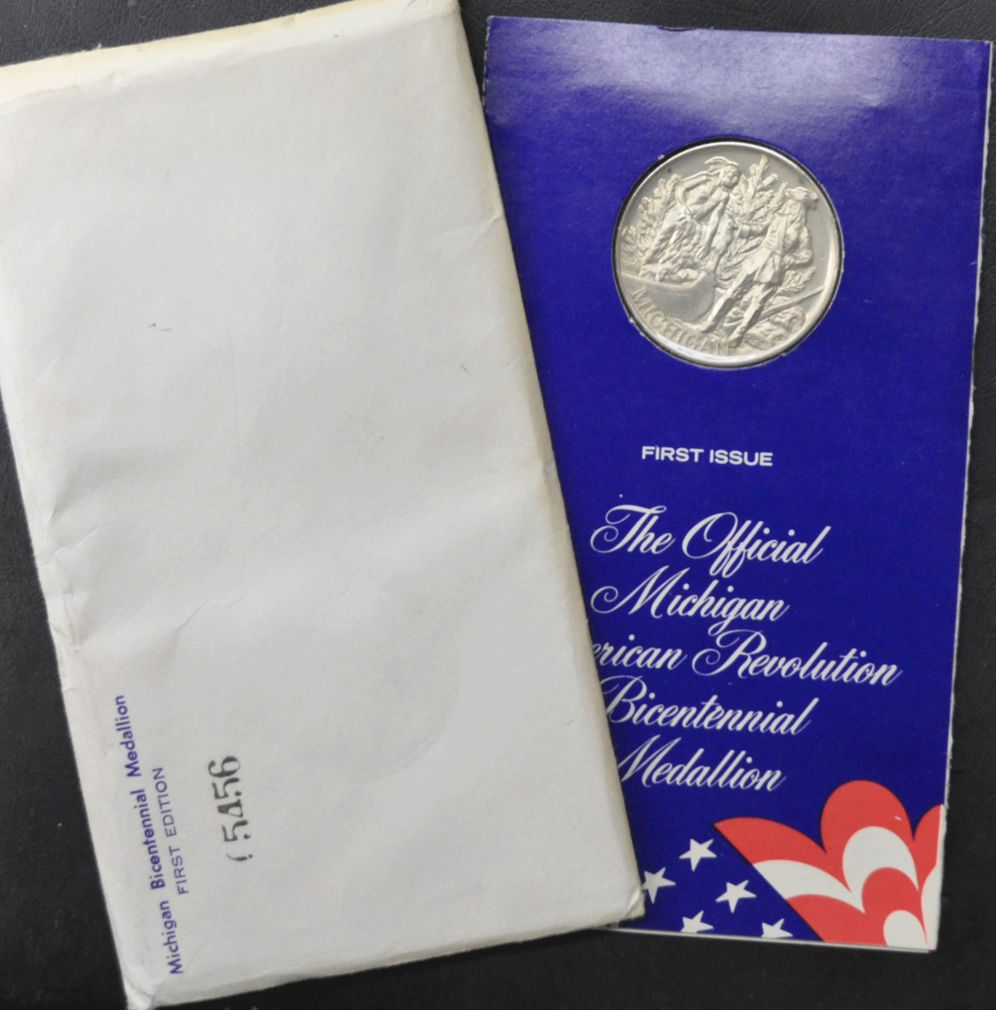 Michigan 1st Edition Sterling American Revolution Bicentennial Medal 40mm
