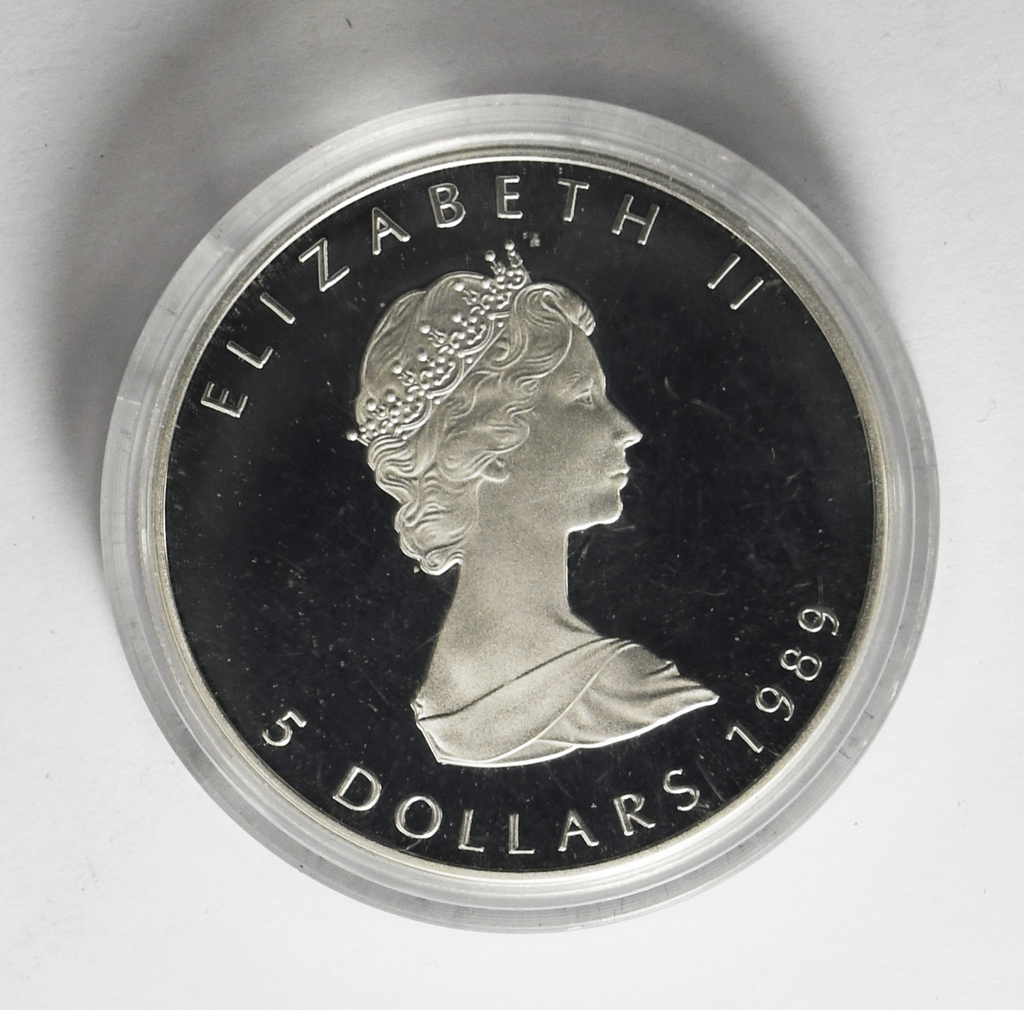 1989 $5 Silver Canada Maple Leaf Proof Coin 1oz .9999