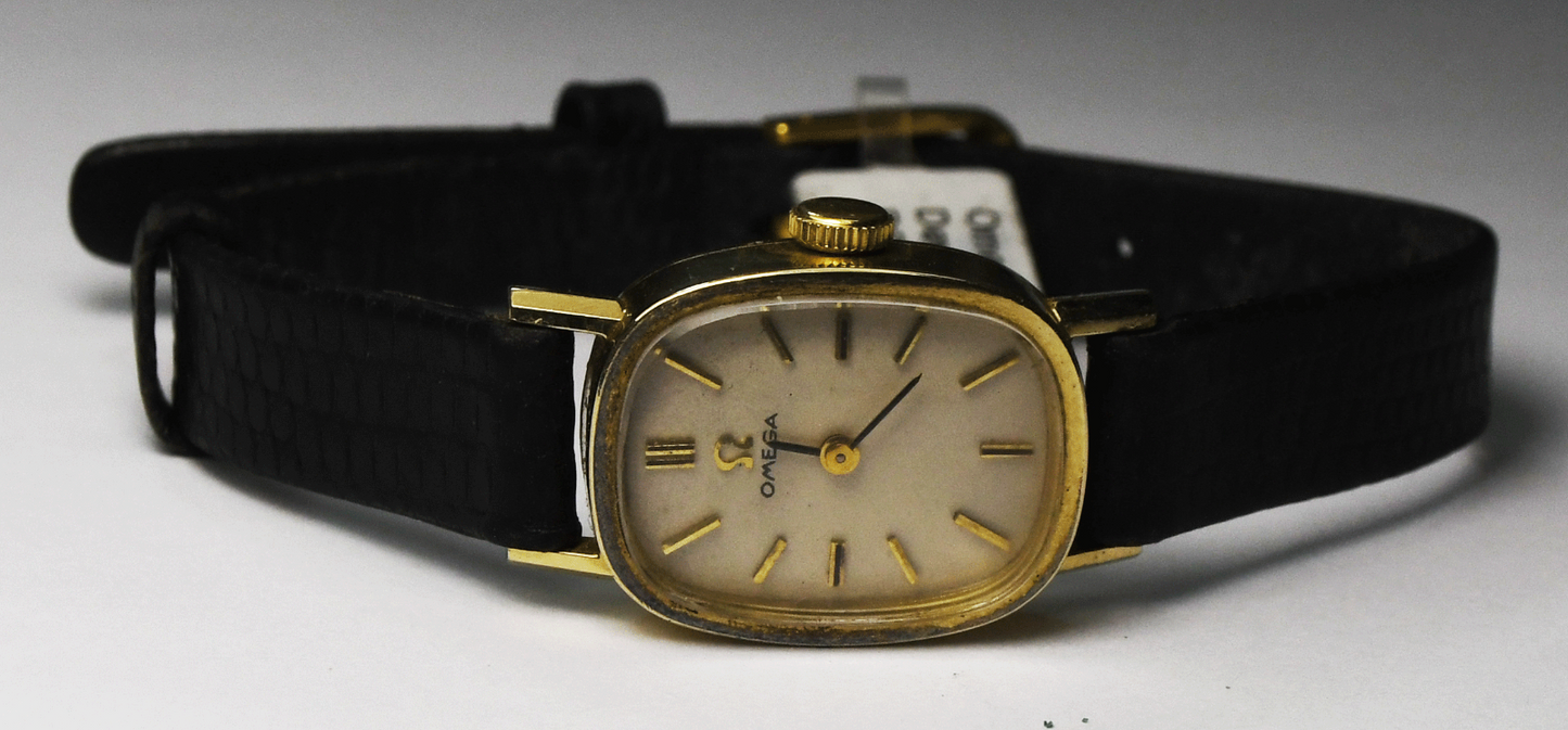 1973 Women's 14k Solid Gold Omega Wristwatch H5838 cal. 1070 17mm