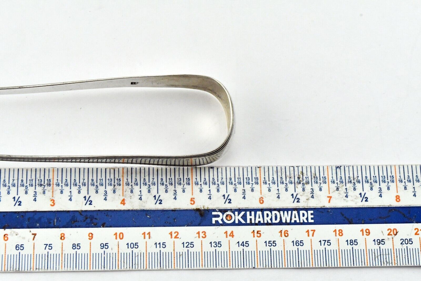 Vintage British Made Sterling Silver 5 1/2" Sugar Tongs .91oz.