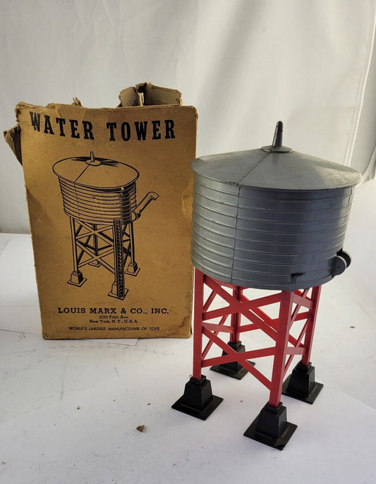 Louis Marx #065 O Gauge 8" Plastic Water Tower RR Train Missing Spout With Box