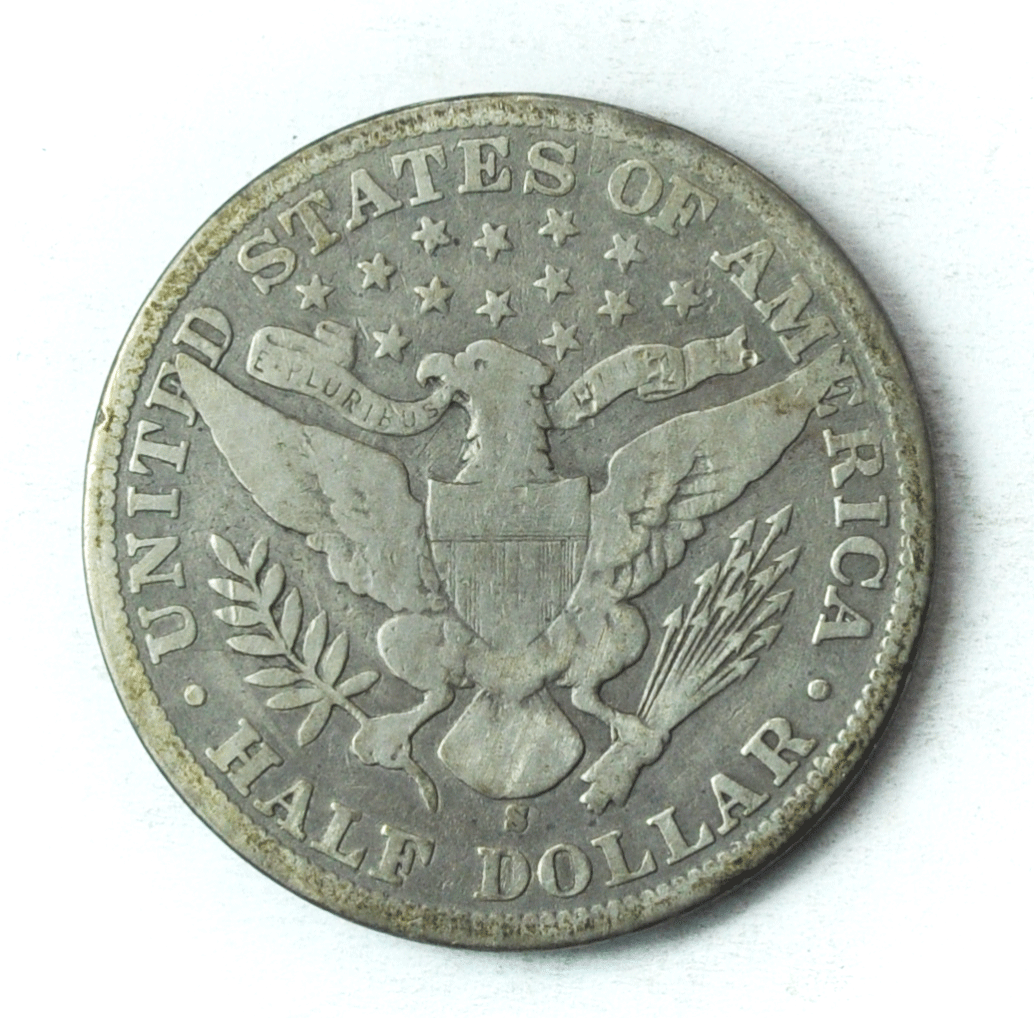 1905 S 50c Barber Silver Half Dollar Fifty Cents US San Francisco