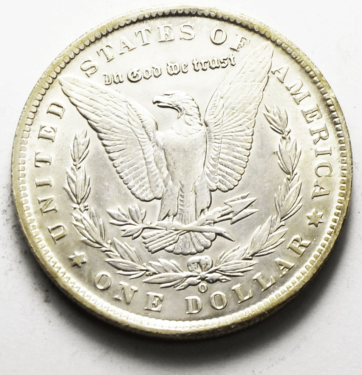 1890 O $1 Morgan Silver One Dollar New Orleans Cleaned Unc Details