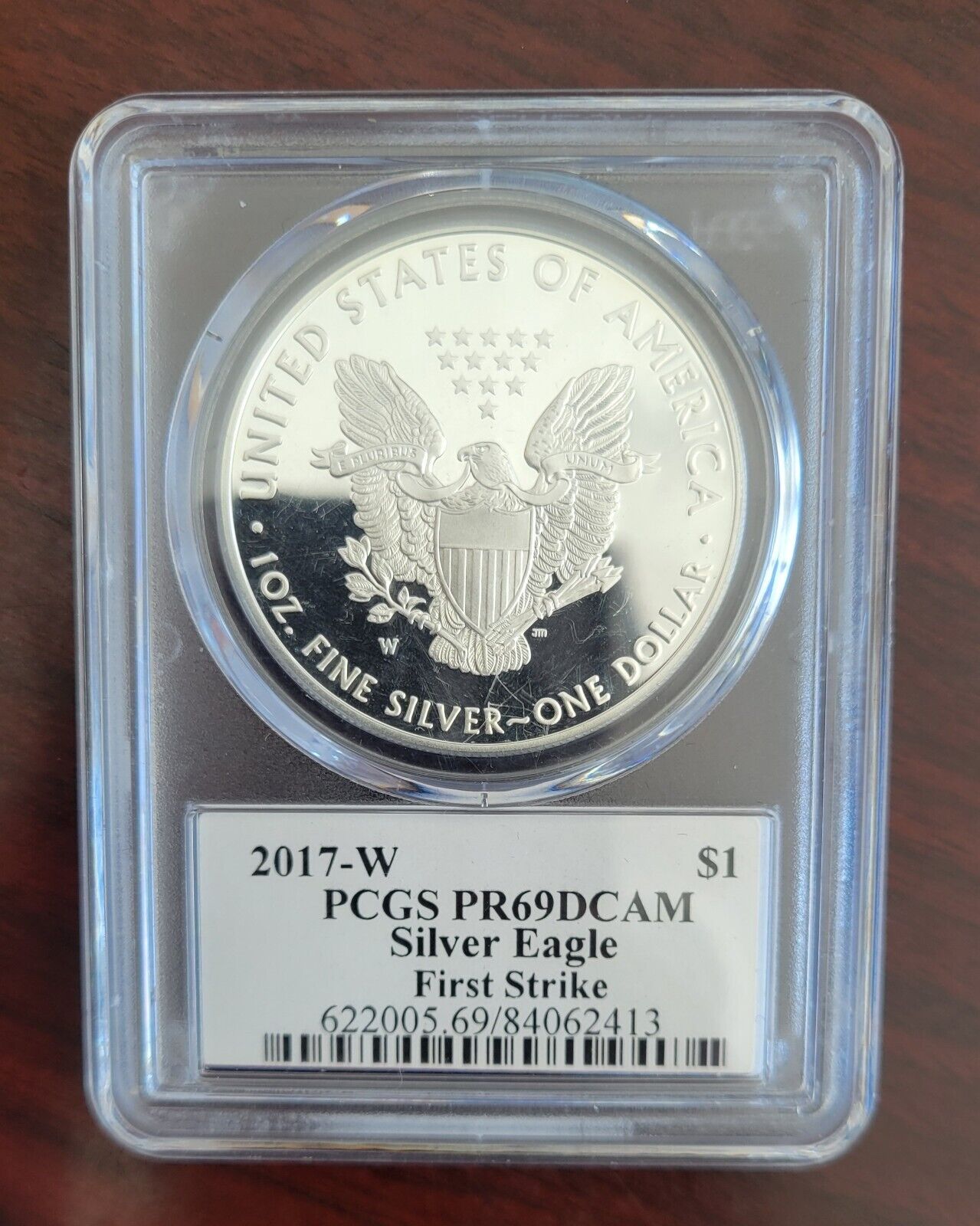 2017-W Silver Eagle PCGS PR69 DCAM First Strike. 999 Fine Silver 1oz. Dollar