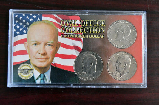 Oval Office Collection Eisenhower Dollar Set from The Morgan Mint  71, 78, 76